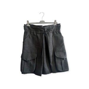 Marni Winter Edition 2010 Gray Wool Pleated Skirt Size 44 Pockets